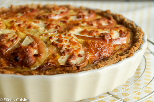 elien - Glutenvrije quiche met prei spek appel-4